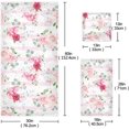 thumbnail image 2 of Coolnut 3 PCS Towel Gorgeous & Elegant Flowers Cotton Bath Towel Set (1 Bath Towel, 1 Hand Towel, 1 Washcloth) for Bathroom, Super Soft and Quick Dry Towels, 2 of 6