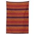 thumbnail image 3 of Ambesonne Orange Tablecloth Rectangular Table Cover, Abstract Ethno Doodle, 60"x84", Orange Red Plum, 3 of 4