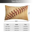 thumbnail image 2 of Fotbe Vintage Baseball Funda de Almohada Decorativa Estilo Occidental, Lujo en Algodón, Fundas para Almohadas King, Cojín Estampado para Decoración del Hogar-14"x20", 2 of 6