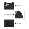 thumbnail image 4 of Womens T Shirts  Summer Tops For Women Dressy Pleated Blouses Dressy Trendy Scoop Neck Shirts S Black, 4 of 4