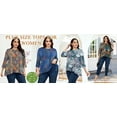 thumbnail image 6 of Fantaslook Plus Size Women Tunic Tops 3/4 Sleeve Dressy Casual Blouses Loose Flowy Floral Shirts, 6 of 8