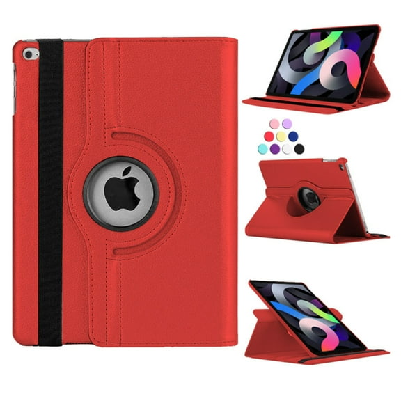 iPad Air 4 10.9 Inch 2020 / Pro 11 inch (2019) Rotating Folio Case - 360 Degree Rotating Stand Cover with Auto Sleep/Wake for iPad Air 4th Generation, Red