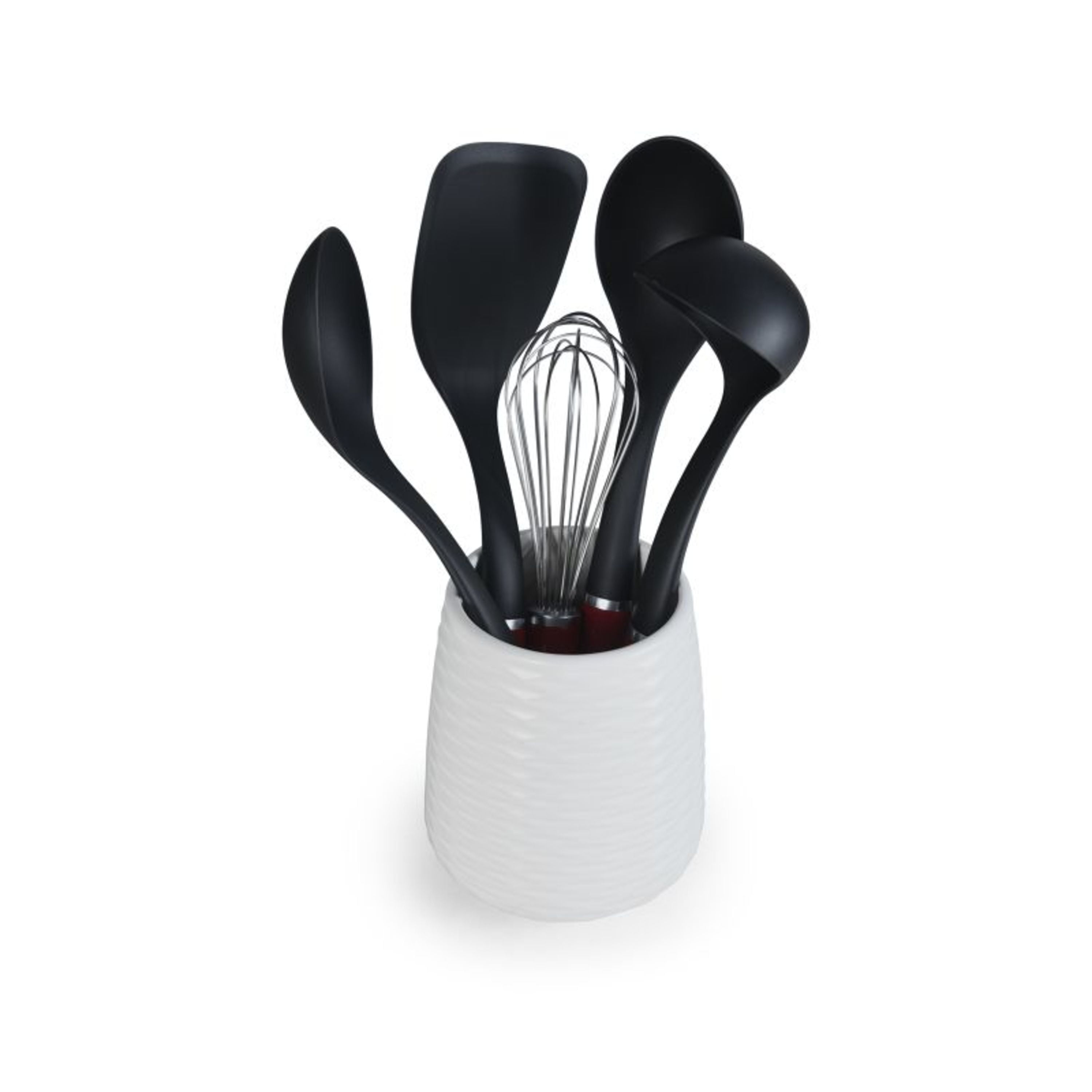 KitchenAid Tool and Gadget Set with Crock, 6-Piece, Black