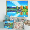 thumbnail image 2 of Designart 'Reflection Of Mountain and Sky On The Lake Water' Nautical & Coastal Framed Canvas Wall Art Print, 2 of 5