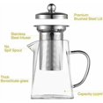 thumbnail image 5 of Tetera de vidrio cuadrada con infusor, tetera de borosilicato de 500 ml con colador, teteras transparentes de hojas sueltas para té de hojas sueltas, 5 of 5