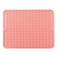 thumbnail image 2 of Silicone Kitchen Table Mat with Drainage Design - Heat Resistant Tableware Pad - Waterproof Dishwashing Draining Mat for Hot Pots - Non-Slip Countertop Protector with Hanging Hole, 2 of 4