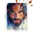 thumbnail image 3 of Qisvanset 12x16 Inch Blue Eye Jesus Canvas Wall Art, Religious Portrait Art Household Interior Wall Decor, 3 of 8