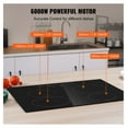 thumbnail image 2 of Electric Stove Top 23.2 x 20.5 inch, 4 Burner Glass Cooktop, 240V Radiant Cooktop with Touch Control, Timer & Child Lock, 9 Power Levels for Boiling, Simmering & Frying, 2 of 7