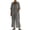 Gray, variant on Linen Jacket Suspender Two Piece Set Jumpsuits for Women Crew Neck Sleeveless Solid Color Long Pants