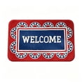 thumbnail image 2 of Eqslft 4th Of July Welcome Doormat Patriotic Red White /Oval/Rectangle Floor Mat Independence Day Decorative Entry Rug For Front Door Porch Memorial Day Patriotic(Square), 2 of 8