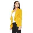 thumbnail image 2 of Women's Elegant Solid Stretch Open Front Long Sleeve Blazer Jacket, 2 of 5