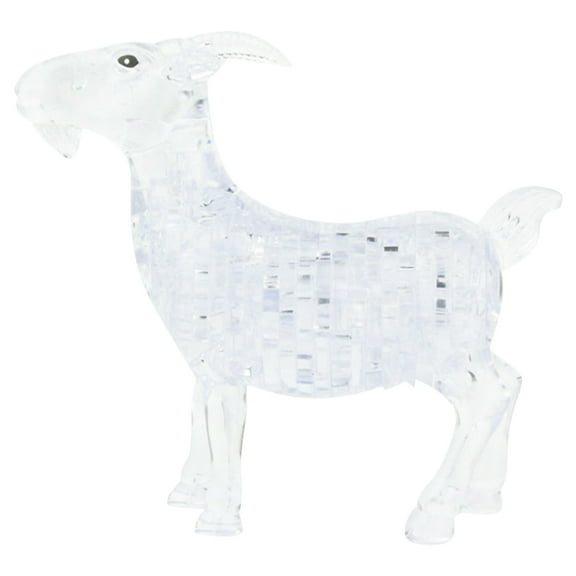 NUOLUX 1Pc Fashion and Creative 3D Crystal Jigsaw Puzzle With Self - Installed Animal Goat (White)