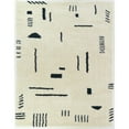 thumbnail image 2 of Carson Carrington Carson Shag Area Rug White/Navy 2'2" x 7' Runner 6' Runner, 8' Runner Runner, Indoor Entryway, Kitchen, Bedroom Navy, Ivory,, 2 of 5
