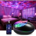 thumbnail image 1 of Proyector de galaxias, proyector de luz nocturna, proyector de estrellas, proyector de olas oceánicas para dormitorio, música de ruido blanco para niños, luz de estrellas con Bluetooth, lámpara de pro, 1 of 5