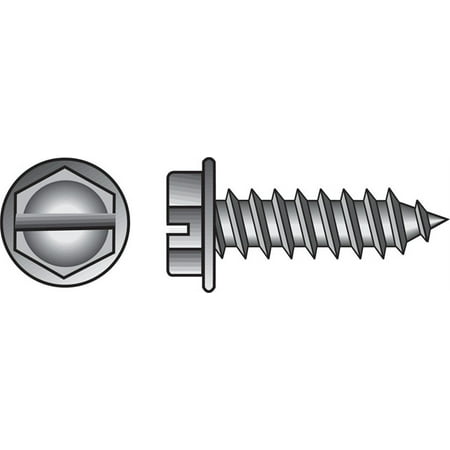 

Hillman 70283 Zinc Plated Hex Washer Head Sheet Metal Screw #8 x 1-1/2 in.