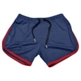 thumbnail image 3 of Blmnix Pleated Shorts for Men Beach Shorts Workout Shorts Short Skinny Low Blue Dry Fit Athletic Shorts for Men,M, 3 of 4