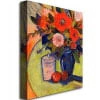 Trademark Art "Red Flowers with Jar" Canvas Wall Art by Shelia Golden