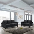 thumbnail image 2 of New Classic Furniture Alani Contemporary Solid Wood and Velvet Sofa in Black, 2 of 6