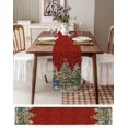 thumbnail image 6 of Table Runners 90 Inches Long Dress Scarves, Red Christmas Tree Farmhouse Coffee/Dining/Kitchen Table Runner for Living Room, Xmas Tree Snowflake Bunny 13x90 Inch, 6 of 7