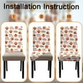thumbnail image 5 of 4 Pcs Fall Chair Covers for Dining Room, Thanksgiving Stretch Removable Dining Chair Cover Set of 4, Autumn Turkey Chair Slipcovers Seat Protector for Fall Restaurant Decor, 5 of 6