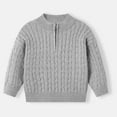 thumbnail image 2 of Zshosam Little Boys Sweaters Toddler Boys Crewneck Cable Knit Sweaters Kids Long Sleeve Pullover Size 2T 3T,(Grey 2-3 Years), 2 of 5
