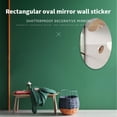 thumbnail image 4 of Advancent Adhesivo de espejo para pared, autoadhesivo ovalado, Rectangular, decoración artística para dormitorio, calcomanías espejadas, póster, adorno Type7 NO7 Advancent JJ13757-02B, 4 of 6