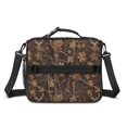 thumbnail image 2 of Camo and Deer Brown Pattern Insulated Lunch Bag with Shoulder Strap and Bottle Holder,Bento School Lunch Bag Box,11x9.5x3.5 Inches, 2 of 5