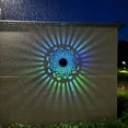 thumbnail image 3 of Solar Lights Outdoor, Metal Solar Step Wall Lights, Mandala Themed Fence Lights, Decorative Projector Lamp, Wireless Pattern Sconce, LED Night Lantern for Garden, Backyard, Courtyard, Pathway, 3 of 6