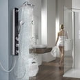 thumbnail image 1 of Costway Black Tempered Glass Shower Column Panel Rainfall Body Joints w/Hand&Head Shower, 1 of 9
