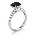 thumbnail image 3 of Gem Stone King 10K White Gold Black Onyx Solitaire Engagement Ring for Women (2.11 Cttw, Cushion Checkerboard 8MM, Gemstone December Birthstone, Available in Size 5, 6, 7, 8, 9), 3 of 4