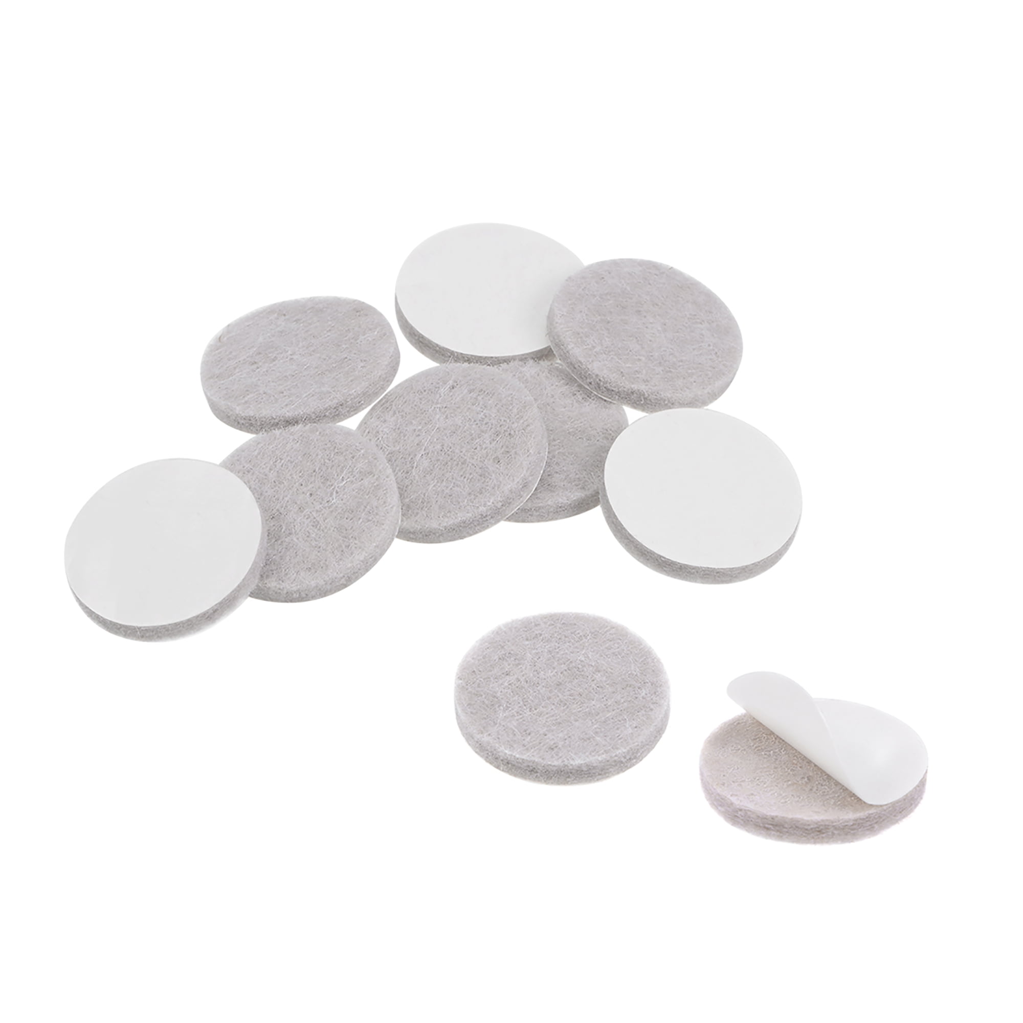 Unique Bargains Furniture Pads Adhesive Felt Pads, 20mm Dia 3mm Thick Floor Protector Round Beige 16Pcs