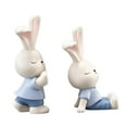 thumbnail image 4 of Lindo Rabbits Libro Finals Decorativo Soporte de libros decorativos Estatuas de animales Centerpiece Centerpiece Modern Osnament Bookshelf Decoración, 4 of 8