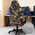 thumbnail image 6 of Pzuqiu Gaming Chair Cover 4 Pieces Easy to Install Gaming Chair Accessories Camouflage Hunting Deer with Armrest Covers Include Backrest, Seat and Armrest Home Decor, 6 of 7