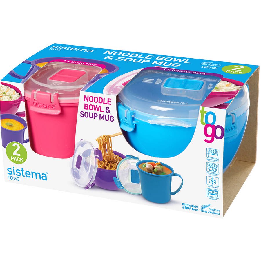 Sistema To Go Soup and Noodle Containers, 2 Pack