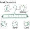 thumbnail image 2 of 8 Pack Of Space-Saving Hangers, 9-Hole Multipurpose Plastic Magic Hangers, Closet Hanger Organizer, Four Colors, 2 of 3