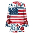 thumbnail image 4 of Lorytime 4th of July Outfits for Women Patriotic Graphic Tops Red White and Blue Wear 3/4 Sleeve Holidays Clothes S, 4 of 5