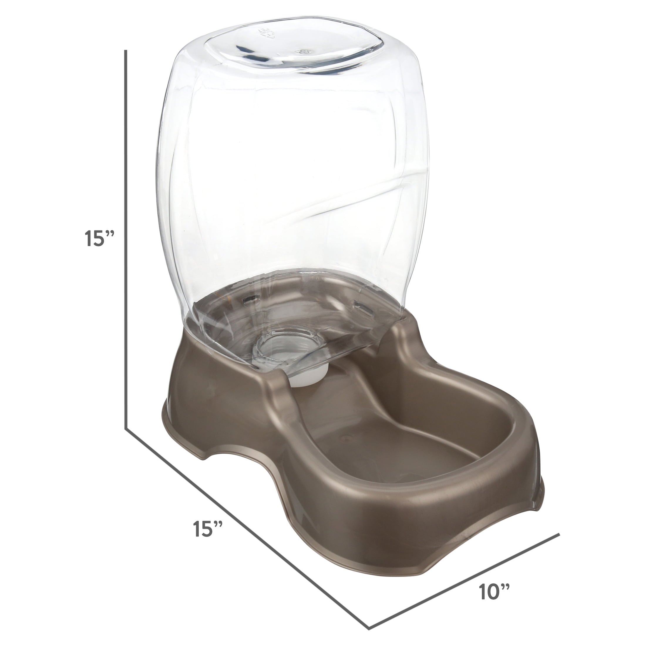 Petmate Pet Café Cat and Dog Waterer Plastic Water Dispenser Station, 3 Gal, Pearl Tan