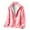 Pink, variant on IROINNID Women's Long Sleeve Zip Up Coat Turndown Lapel Short Cover-up Ladies Thickened Windproof Warm Fleece Coral Fleece Fleece Camouflage Sweater Jacket, Hot Pink