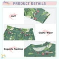 thumbnail image 4 of joogoo Cartoon Crocodile on Skateboard 2 Piece Long Sleeve Tee and Pants Cotton Pajama Set 3T, 4 of 7