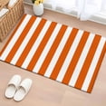 thumbnail image 2 of Burnt Orange Striped Large Area Rugs for Bedroom Living Room, Soft Non Slip Carpet Bedside Rug, Thanksgiving Orange White Stripes Rectangular Floor Cover Kitchen Accent Rug 2'x3' for Office, 2 of 9