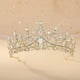 thumbnail image 1 of Nvzi Tiara de boda para novia, diadema de princesa, corona de novia, joyería para el cabello con diamantes de imitación de cristal,graduación, boda, fiesta de disfraces (AB), 1 of 4