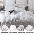 thumbnail image 2 of Duvet Cover King Size, 3 Pieces Soft Washed Microfiber Duvet Cover Set,, 2 of 6