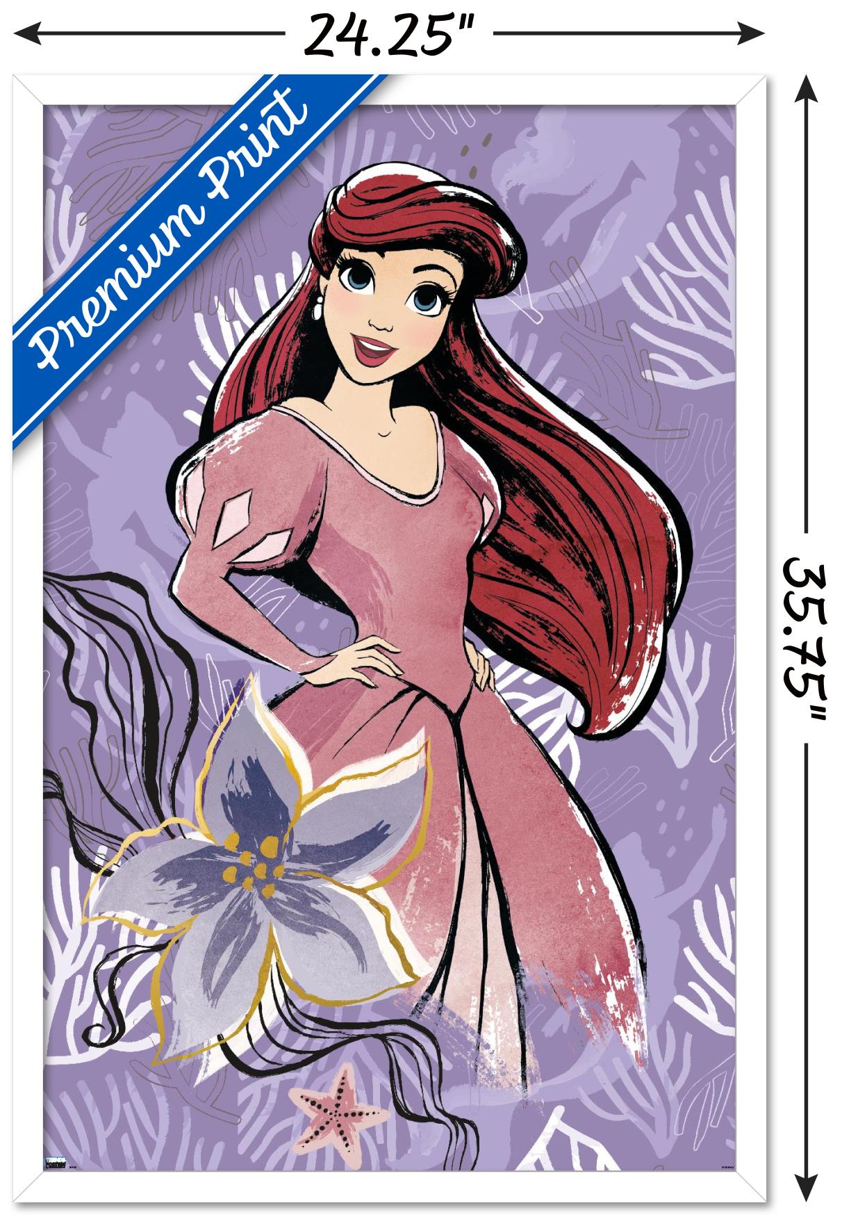 Disney Ultimate Princess Celebration - Ariel Wall Poster, 22.375" x 34", Framed