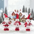 thumbnail image 3 of AZXY Christmas Tabletop Decorations Christmas Decoration Indoor Snowman Doll Figurine Ornament with Retractable Long Legs, 3 of 4