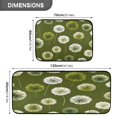 thumbnail image 3 of 2-Piece Kitchen Rugs Set Non-Slip Mats Carpet Floor for Kitchen, Bathroom (19.7"x27.6" & 19.7"x47.2") Green Dandelions Pattern, 3 of 7