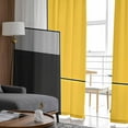 thumbnail image 4 of Yellow Abstract Semi Sheer Curtains 108 Inch Length 2 Panels Set, Geometric Grey Black White Lattice Sheer Kitchen Curtain Privacy Voile Window Curtain for Living Room Bedroom Rod Pocket Drapes, 4 of 7