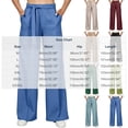 AHTJRT Wide Leg Palazzo Pants for Women Tie Front High Waisted Work — free download