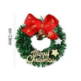 thumbnail image 3 of 10PC Merry Christmas Five-Pointed Star Mini Wreath with Bell Bow Vine Circle for Holiday Tree Decorations and Festive Ornaments, 3 of 8