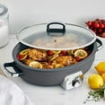thumbnail image 4 of GreenPan Elite 5.5QT Electric Oval Skillet, Toxin-Free Ceramic Nonstick, Graphite, 4 of 8