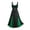 Green, variant on GaThRRgYP Women's Mysterious Gothic Lace Dress,Women's Plus Size Lace Up Gothic Short Sleeve Shaping with Straps Long Dress Green M